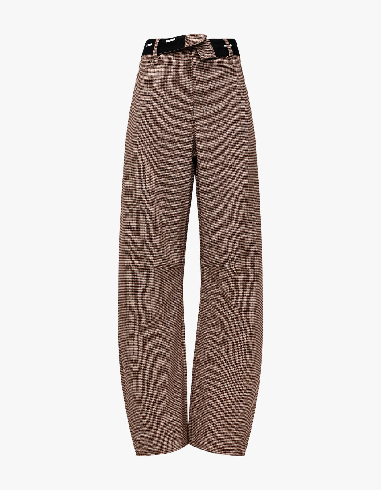 Ksubi | Barrel Trouser Flip Houndstooth - Brown
