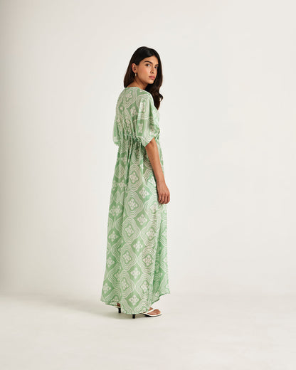 Chameli | Safi Short Sleeve Maxi Dress - Wavy Meadow
