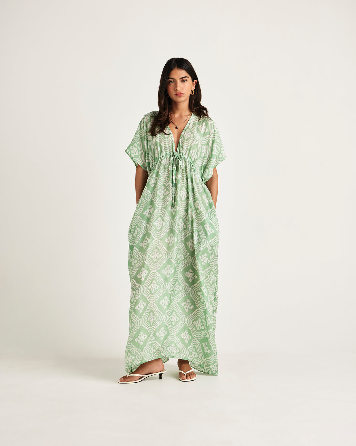 Chameli | Safi Short Sleeve Maxi Dress - Wavy Meadow