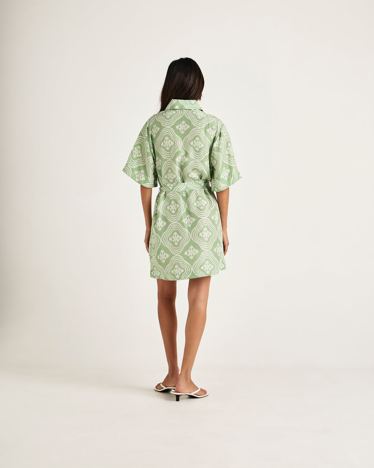 Chameli | Salerno Short Sleeve Mini Dress - Wavy Meadow