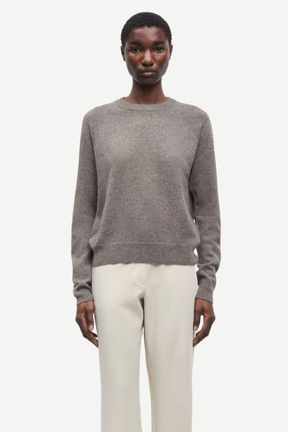 Samsoe Samsoe | Boston O-Neck - Grey Blue Mel.