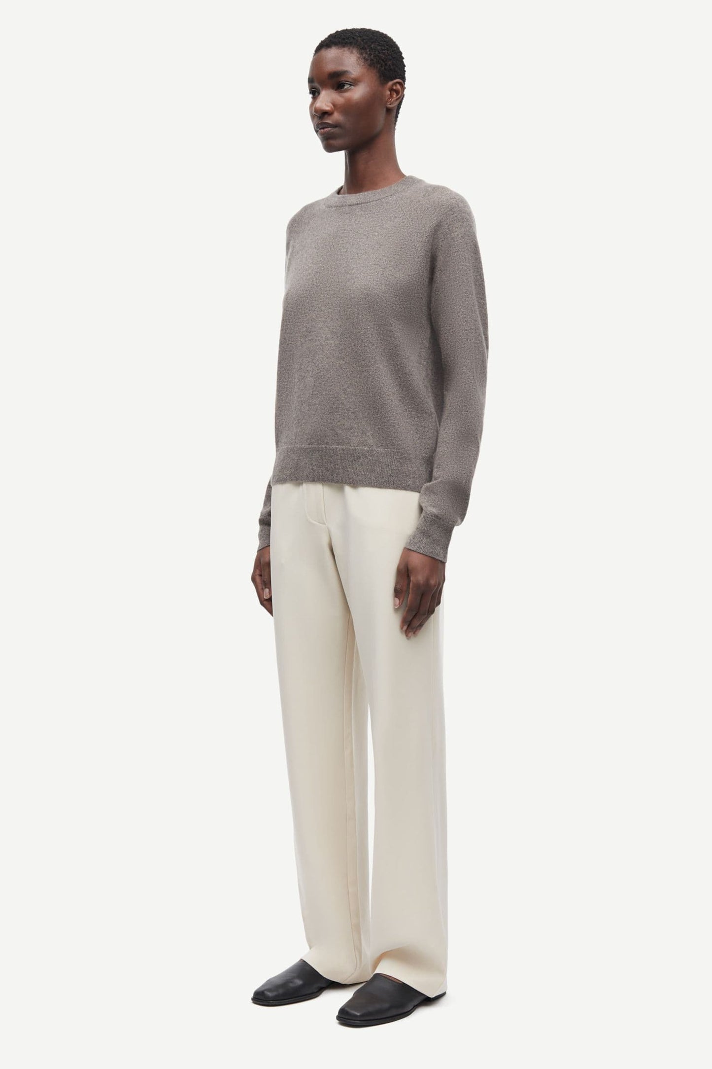 Samsoe Samsoe | Boston O-Neck - Grey Blue Mel.