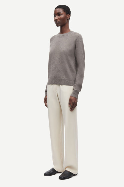 Samsoe Samsoe | Boston O-Neck - Grey Blue Mel.