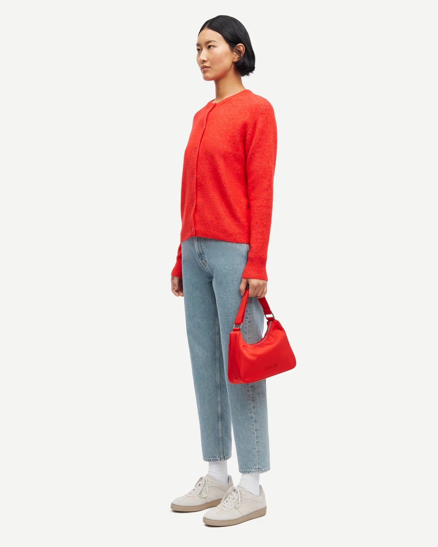 Samsoe Samsoe | Nor Short Cardigan - Flame Scarlet