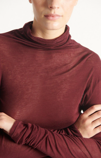 American Vintage | Massachusetts Long Sleeve T.Shirt - Vintage Grape