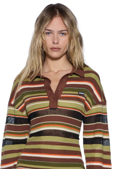 Ksubi | Tamrin Knitted LS Polo Dress - Multi