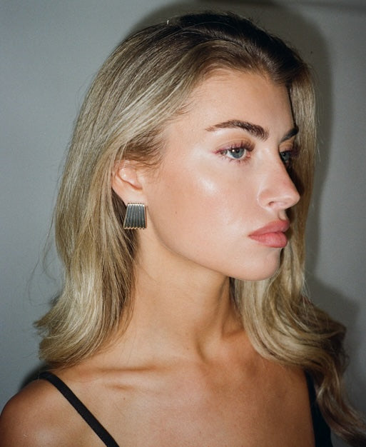 Heaven Mayhem | Ribbed Earrings - Silver
