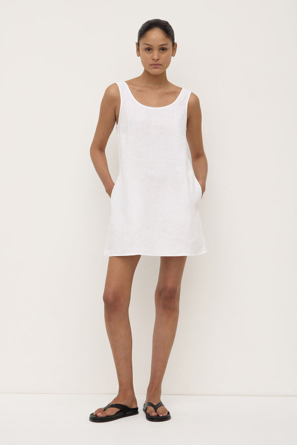 Assembly Label | Selma Linen Mini Dress - White
