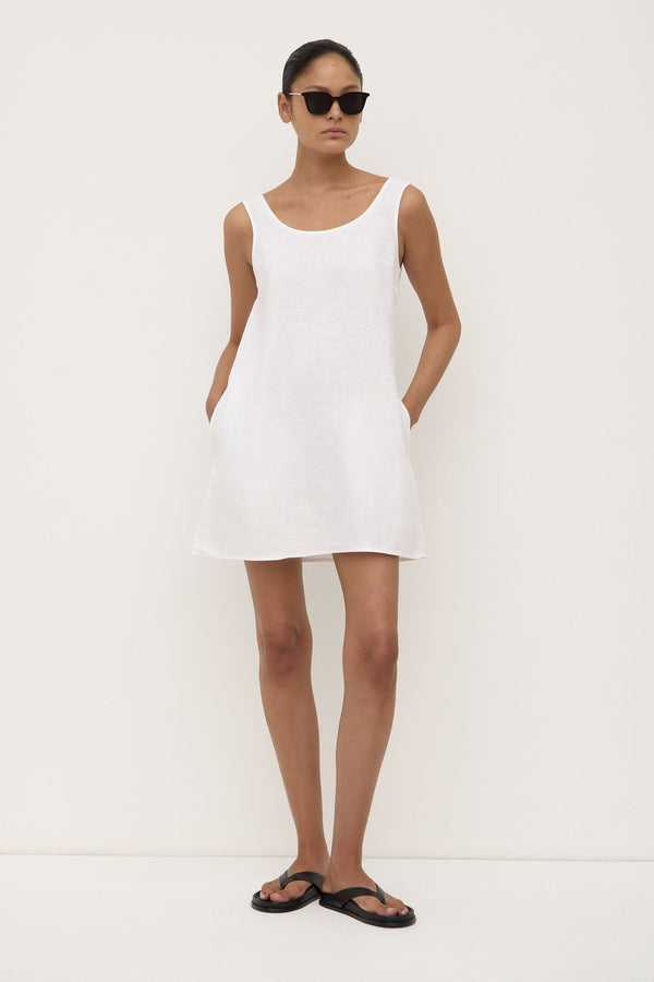 Assembly Label | Selma Linen Mini Dress - White