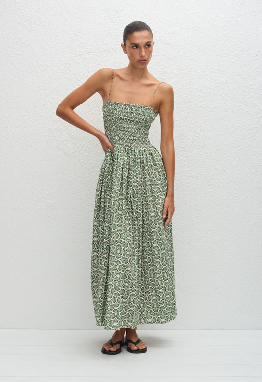 Matteau | Shirred Bodice Dress - Vetiver