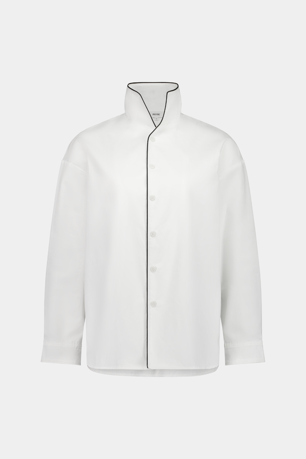 Rebe | Piped Shirt - White