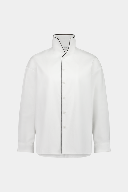 Rebe | Piped Shirt - White
