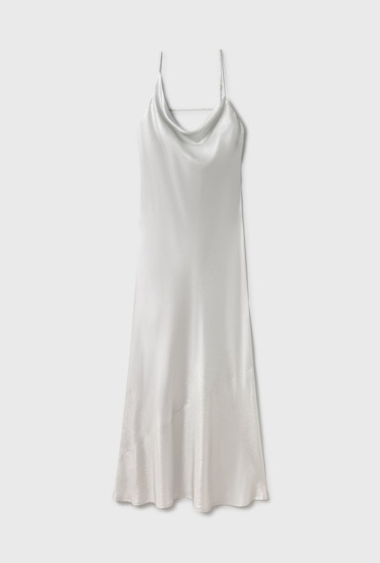 Silk Laundry | Carrie Dress - Silver Foil