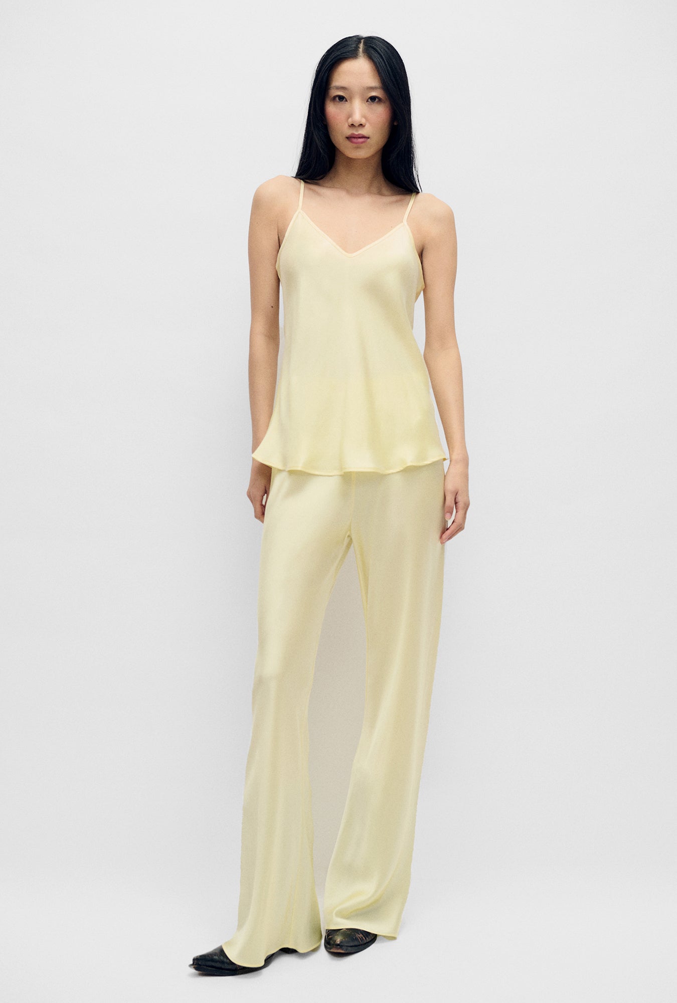 Silk Laundry | Bias Cut Cami - Vanilla Flower