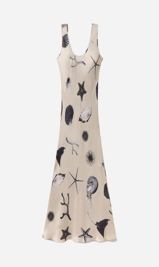 Silk Laundry | Scoop Neck Dress - Seashells