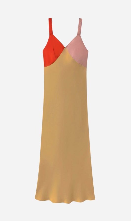 Silk Laundry | Deco Rouched Dress - Snapper