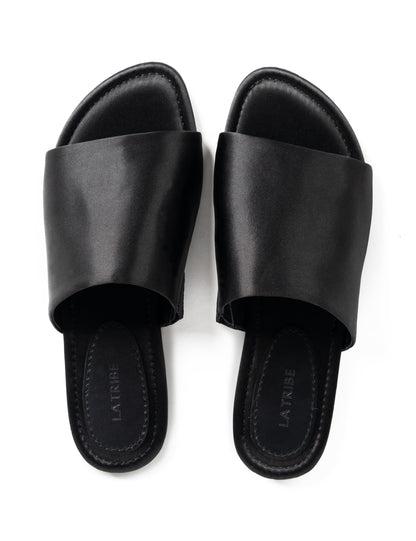 La Tribe | Simple Slide - Black Satin