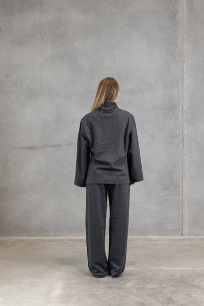 Camilla & Marc | Sabine Lounge Top - Charcoal Marle