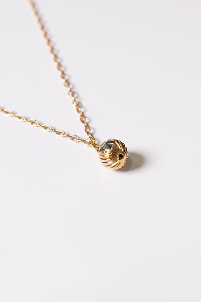 Tityaravy | Lucky Chain Necklace - Pendant / Aquamarine