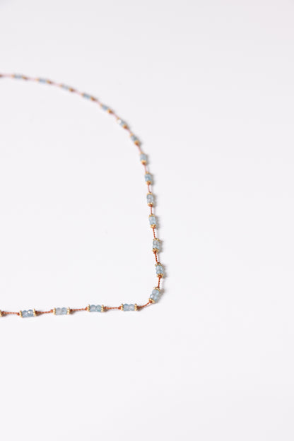 Tityaravy | Tiara Necklace G2116 - Blue Zircon