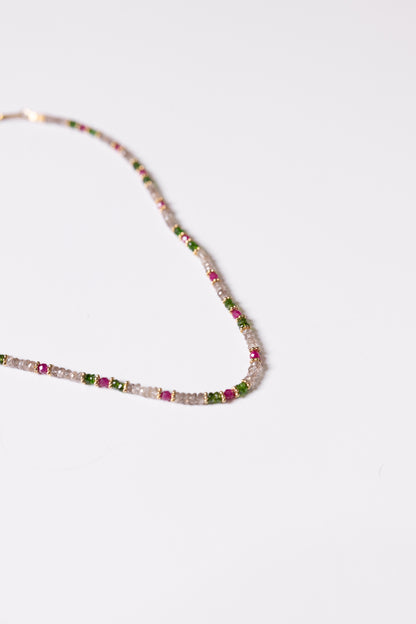 Tityaravy | Shri Necklace 2078 - Diopside / Zircon