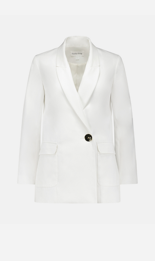 Caitlin Crisp | Marjorie Blazer - White Suiting