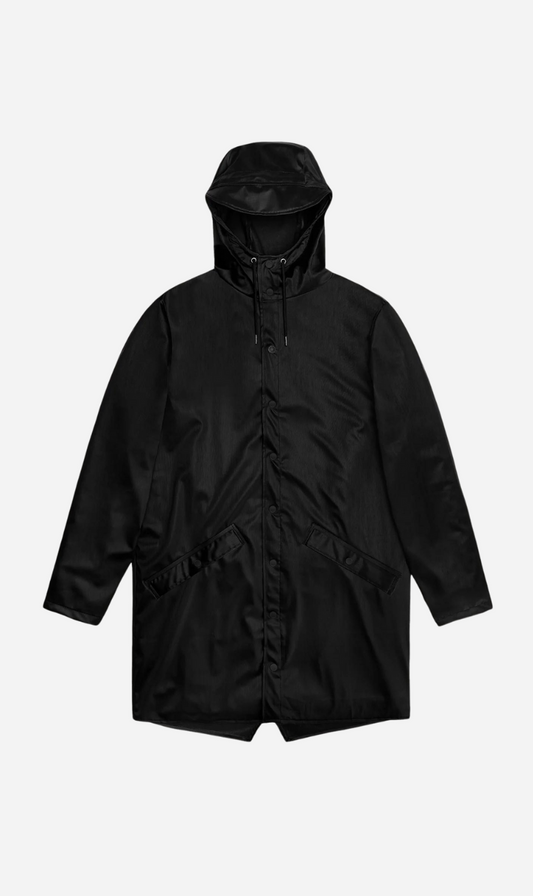 Rains | Long Jacket - Black Grain