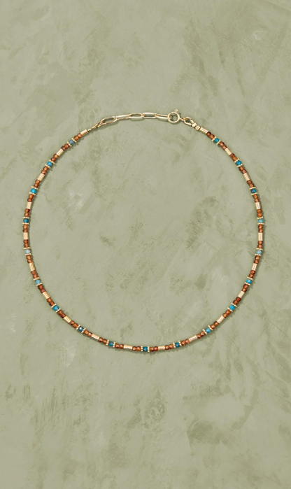 Tityaravy | Sati Necklace - Garnet Hessonites/Apatite