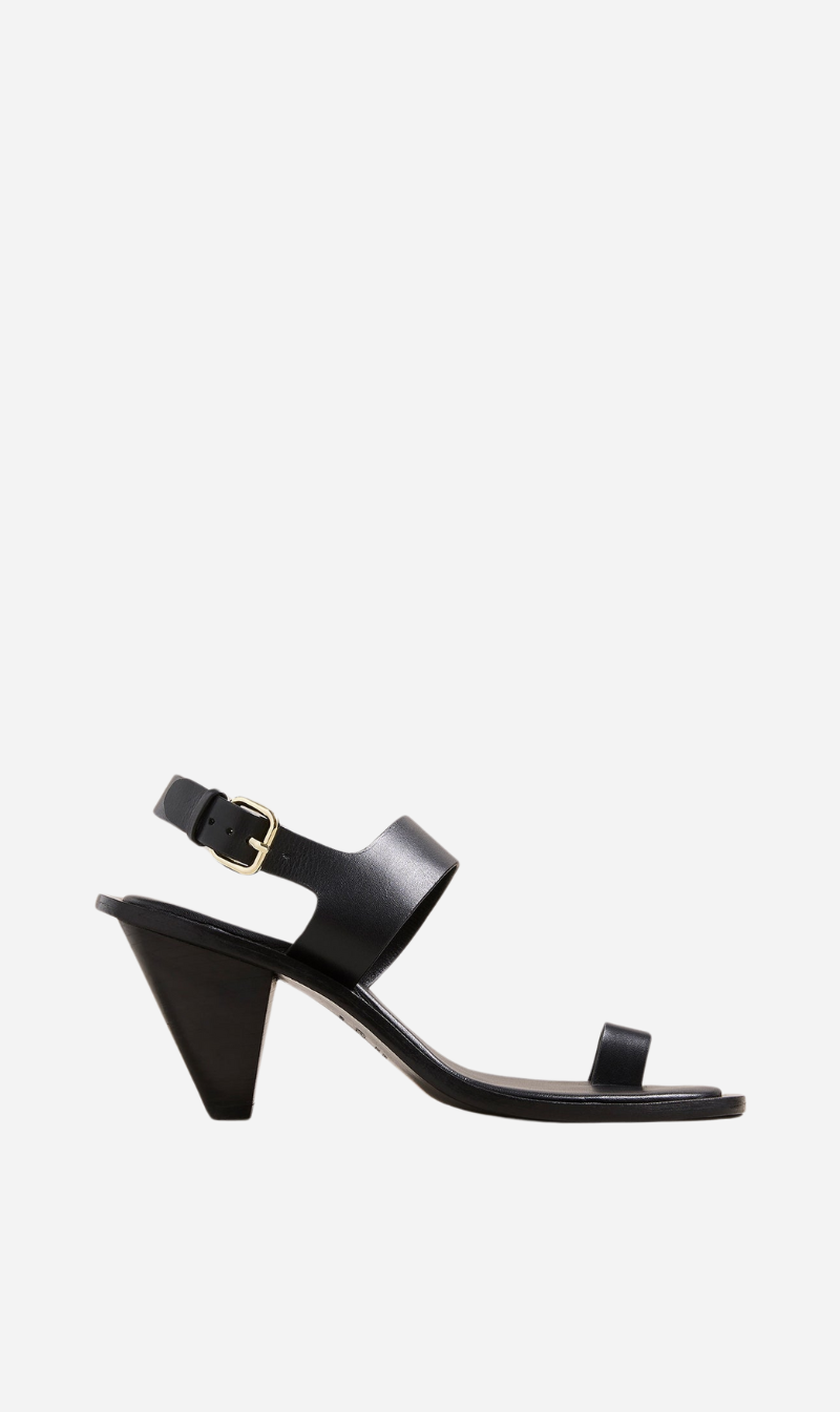 A.Emery | The Leland Heeled Sandal - Black