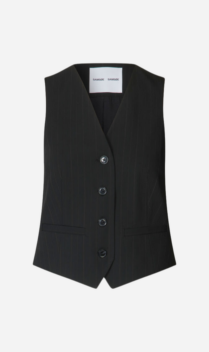 Samsoe Samsoe | Saramona Vest - Black Pinstripe