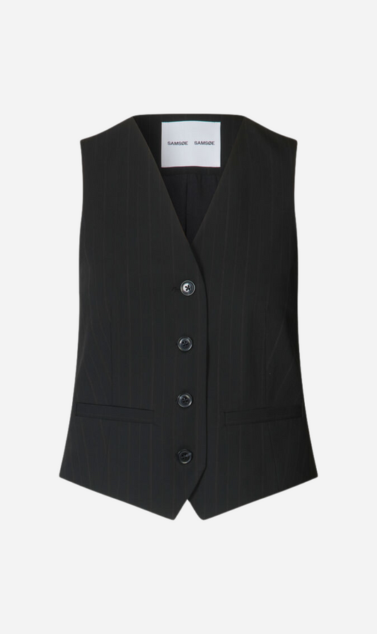Samsoe Samsoe | Saramona Vest - Black Pinstripe