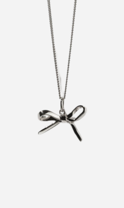 Meadowlark | Bow Charm Necklace - Sterling Silver