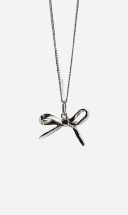 Meadowlark | Bow Charm Necklace - Sterling Silver