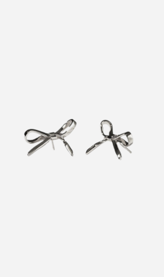 Meadowlark | Bow Earrings Medium - Sterling Silver