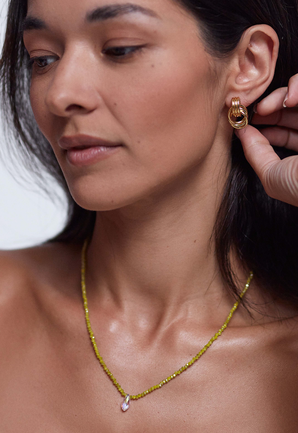 Anni Lu | Cosmic Cactus Necklace - Pale Olive