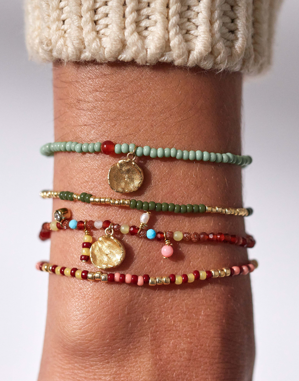 Anni Lu | Peyote Bracelet - Apple Green