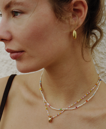 Anni Lu | Confetti Gem Necklace - White Shell