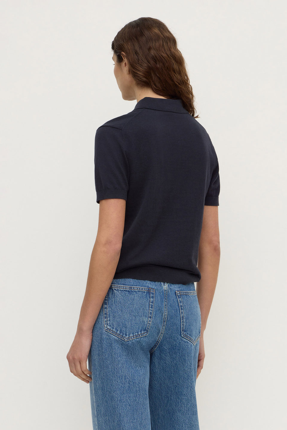 Assembly Label | Sloane Cotton Cashmere Polo - True Navy