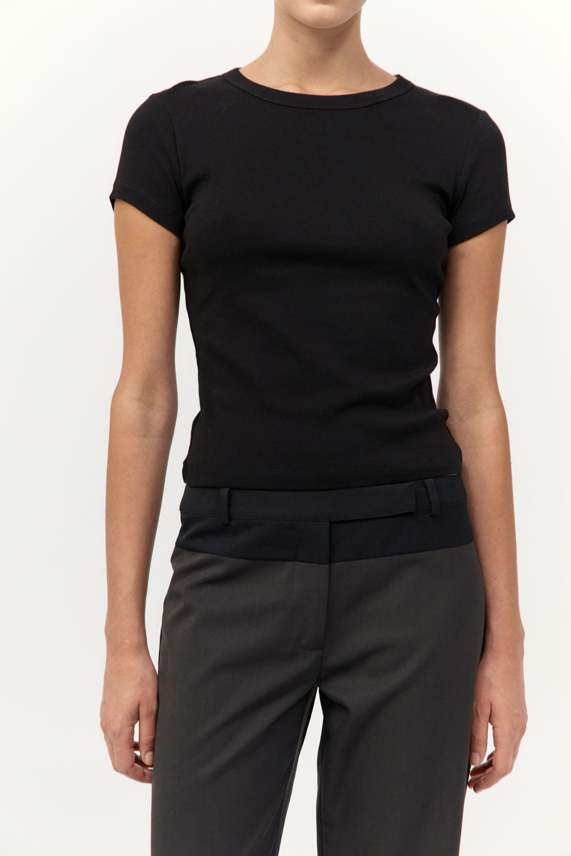 St Agni | 90s Splice Panelled Pants - Black Olive/Black