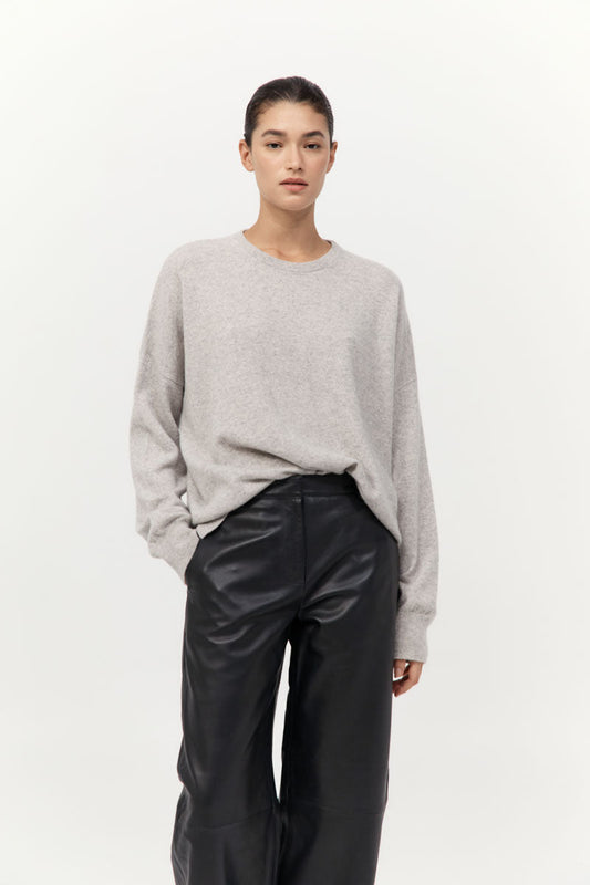 St Agni | Cashmere Sweater - Grey Marle