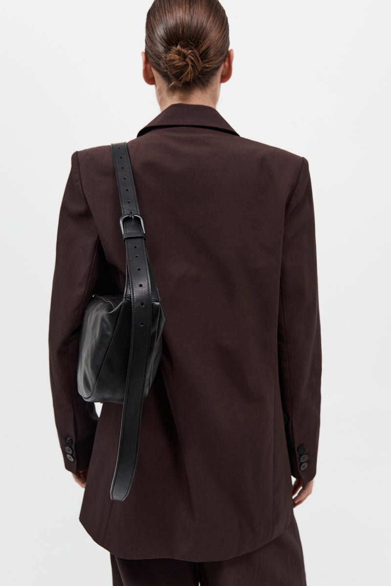 St Agni | Adjustable Crescent Bag - Black