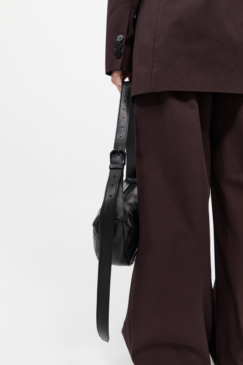 St Agni | Adjustable Crescent Bag - Black