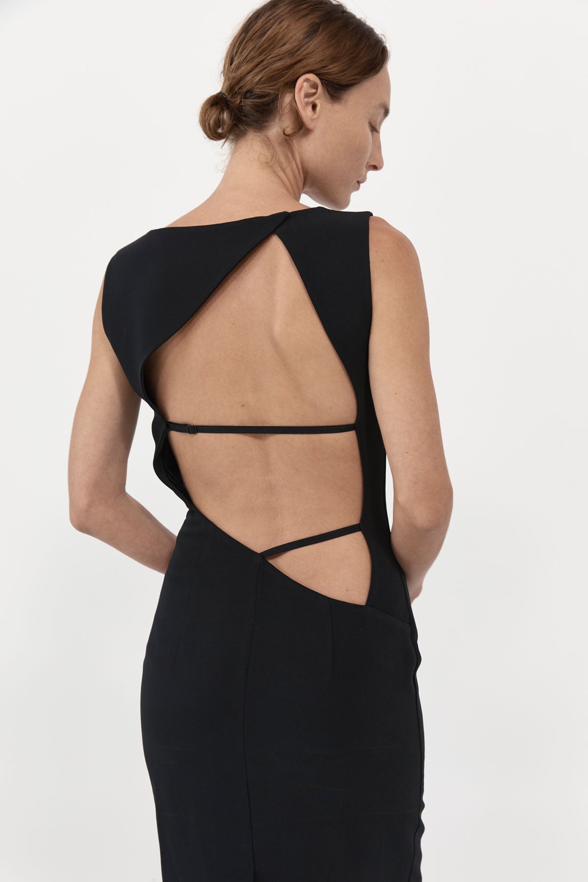 St Agni | Cut Out Midi Dress - Black