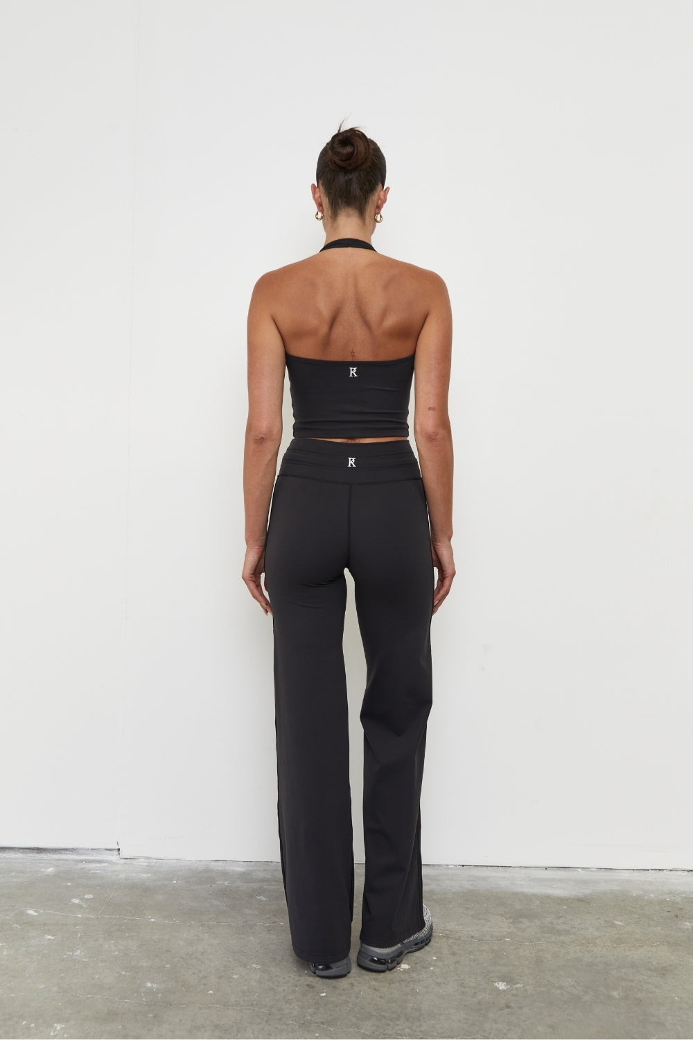 Pinky & Kamal | Straight Leg Tie Up Pant - Black