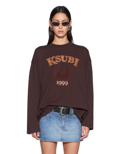 Ksubi | Ksubi Ranch Altar Bf Ls Tee - Chocolate