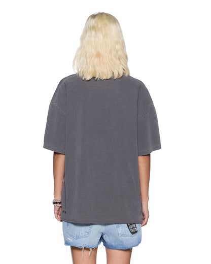 Ksubi | Sott Stamp Boyfriend Short Sleeve Tee - Charcoal