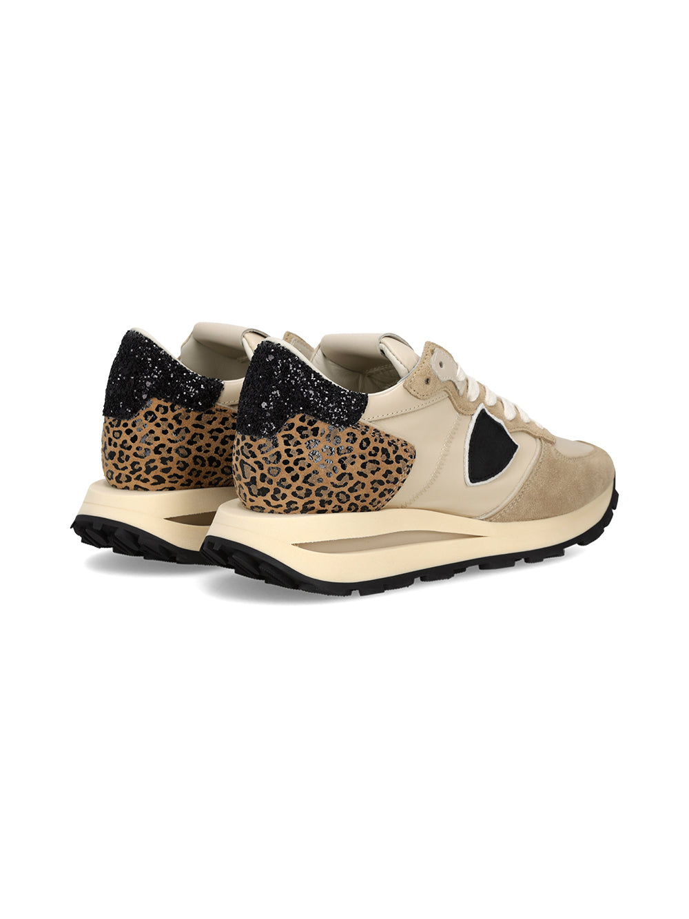 Philippe Model | Tropez Haute Low - Mondial Leo Glitter / Sable Noir