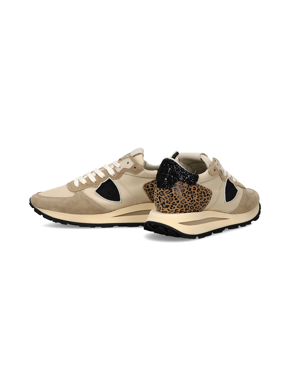 Philippe Model | Tropez Haute Low - Mondial Leo Glitter / Sable Noir