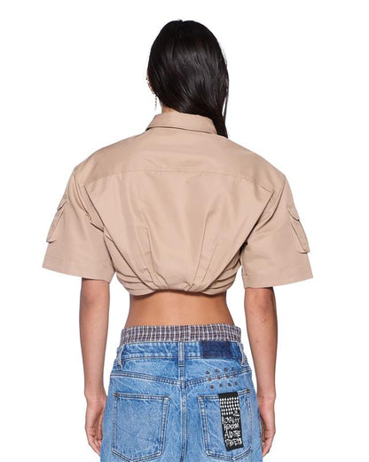 Ksubi | Barker Crop Ss Shirt - Tan