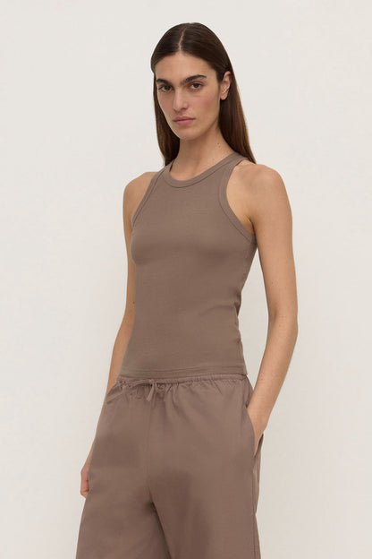 Assembly Label | Tabitha Rib Tank - Dark Sand